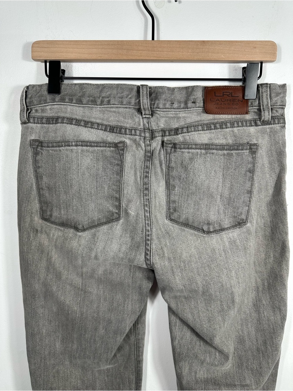 Lauren Jeans Co Ralph Lauren Gray Cropped Straight Leg Stretch Jeans Women’s 8 P - Picture 5 of 11
